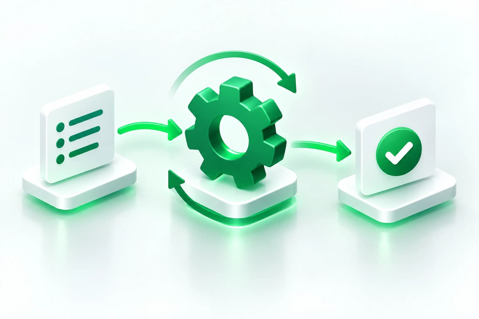 Illustration representing automated workflows and process automation.